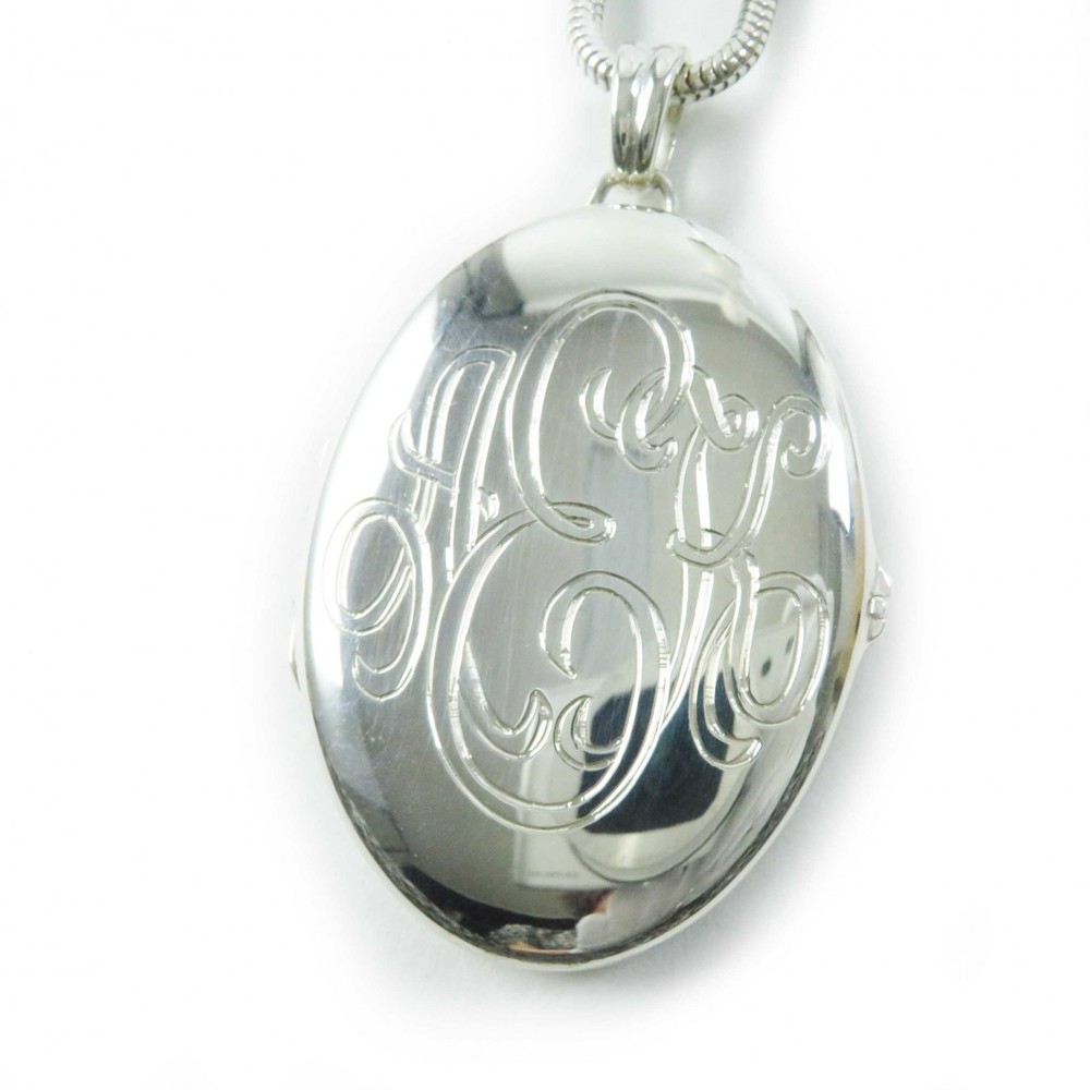 Tiffany Vintage Locket Pendant Necklace Silver